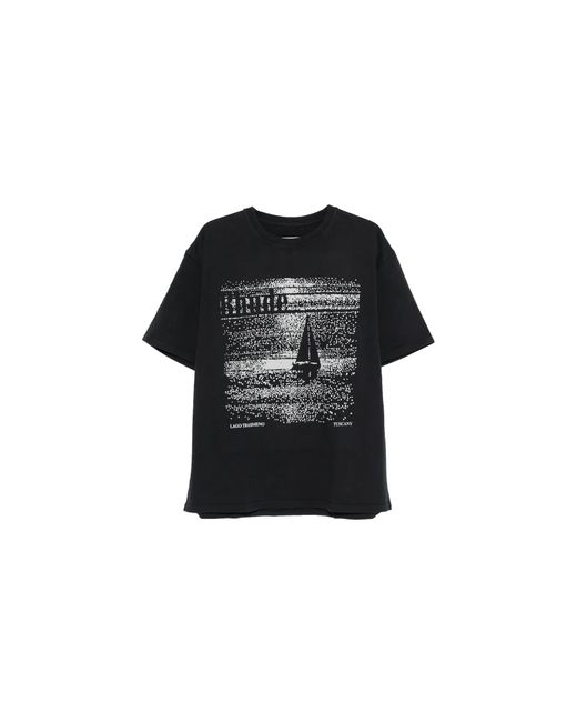 Rhude Black Lago Trasimeno T-Shirt "Vintage Rhps26Tt030123167" for men
