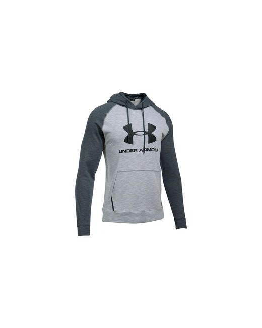 Under Armour Black Sportstyle Triblend Pullover Hoodie "Overcast Stealth 1290256 941" for men