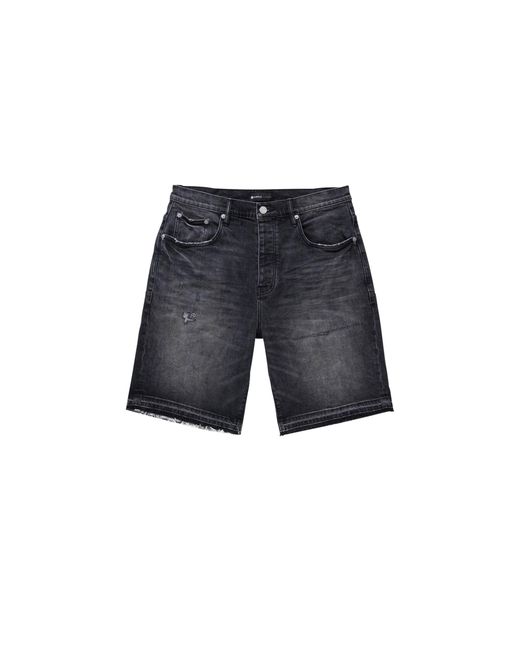 Purple Brand Black Blowout Relaxed Shorts P021 Bbrh223" for men