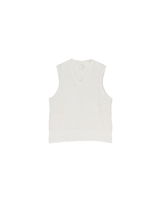 Aimé Leon Dore Black Waffle V-Neck Sweater Vest "Cream" Fw23Ks000 Pristine" for men