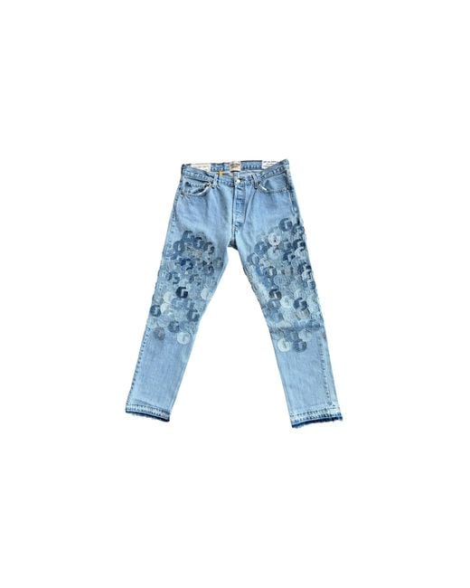 GALLERY DEPT. Blue Super G Patch Denim Jeans Gd222" for men
