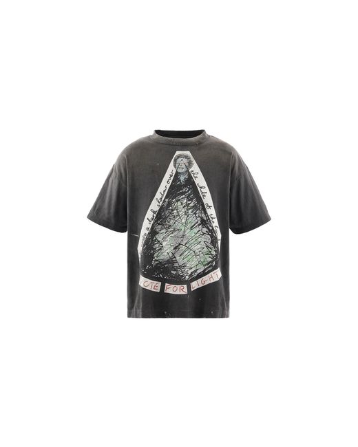 SAINT Mxxxxxx Black Vote F Light Short Sleeve T-Shirt Sm Mk8 0000 C01" for men