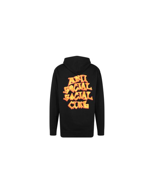 ANTI SOCIAL SOCIAL CLUB Black Low Brow Hoodie "Members Only" As0407" for men