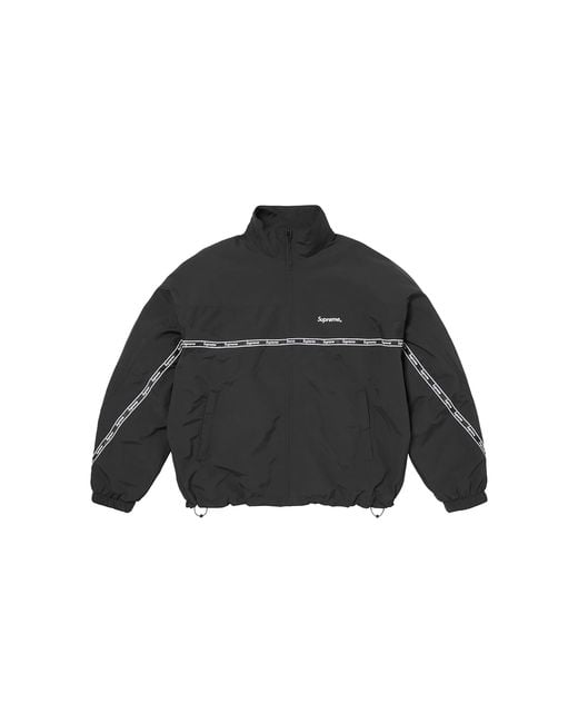Supreme Black Logo Taping Track Jacket "Ss26