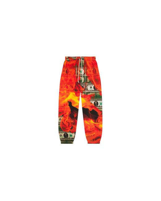 DENIM TEARS Black Burn It All Sweatpants Dt319" for men