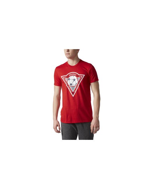 Adidas Red United States Of Believers T-Shirt Br2915" for men