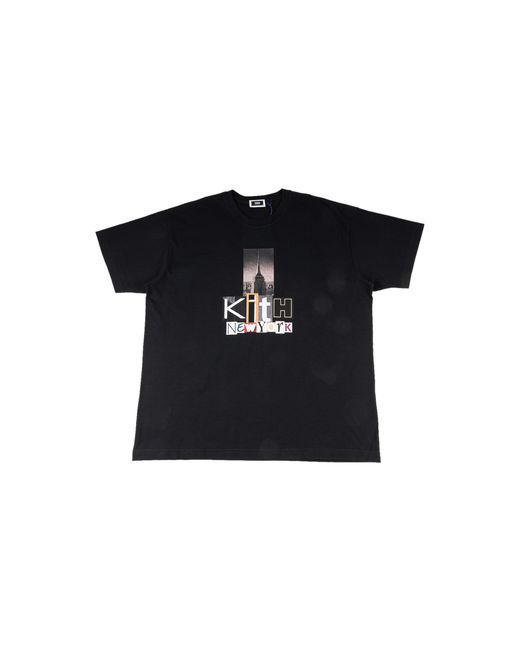 Kith Black New York Clippings T-Shirt Khma030046 001" for men