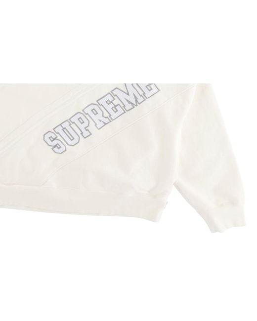 Supreme Black Diagonal Hooded Sweatshirt "Ss18" Su3868"