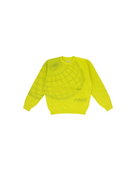 Aimé Leon Dore Yellow New Balance Geo Print Crewneck Nb23Ks000 Lime" for men