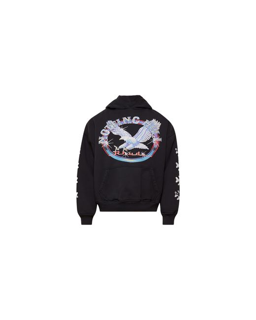 Rhude Black Notting Hill Eagle Hoodie "Vintage" Rhpf25Ho09012 0027" for men