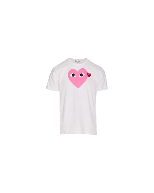 COMME DES GARÇONS PLAY Black Pastel Heart Emblem Ss T-Shirt Az T106 051 4 4" for men