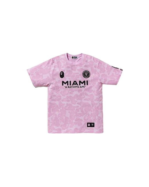A Bathing Ape Pink X Inter Miami Cf Camo T-Shirt 1J72 109 902" for men