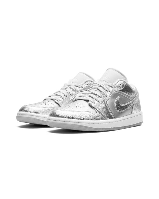 Nike Black Air 1 Low Se "metallic Silver" Shoes