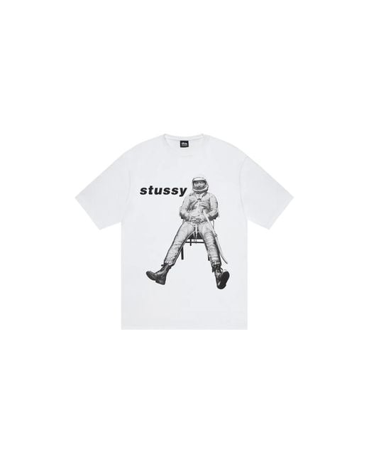 Stussy Black Astronaut T-Shirt 1905107 Whit" for men