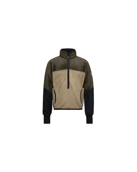 Moncler Black Polartech Polar Fleece High Neck Sweater Mon83" for men
