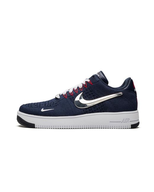 Nike Blue Air Force 1 Ultra Flyknit Low Ne Qs "Patriots 6X Champs" Cu9335 400" for men