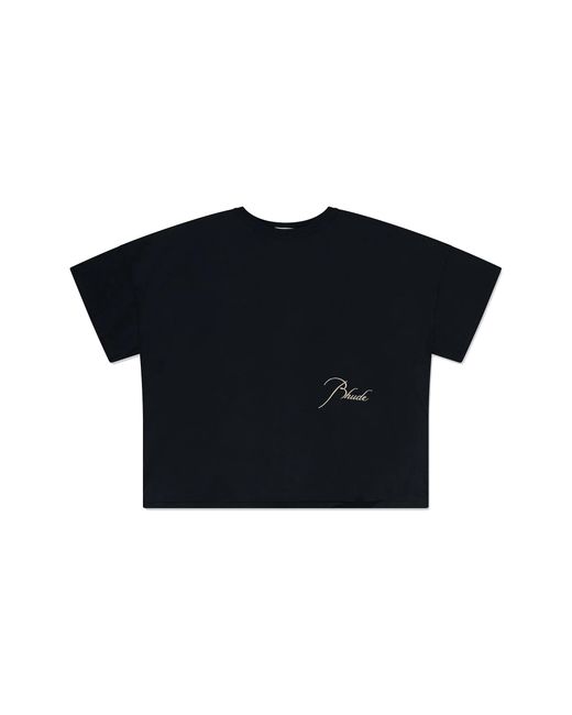 Rhude Black Reverse T-Shirt Rhpf22Tt24012610 Vtb" for men