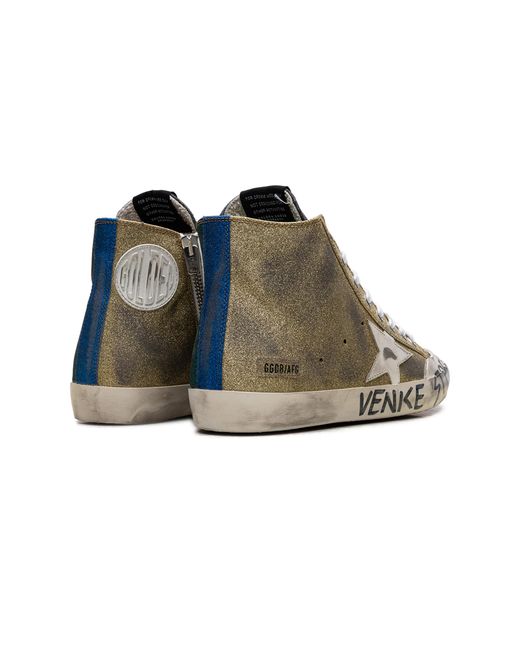 Golden Goose Deluxe Brand Green Francy Lab "Golden Glitter With Leather Star" Gwf00799 F006428 82782"