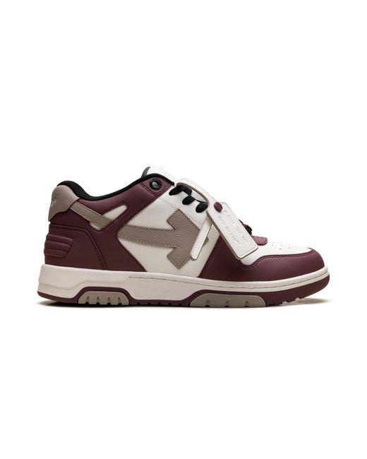 Off-White c/o Virgil Abloh Brown Out Of Office Sneakers Burgundy" Omia189F25Lea0030128" for men