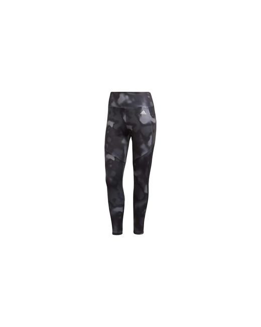 Adidas Black Designed To Move Allover Print 7/8 Leggings Gd4652"