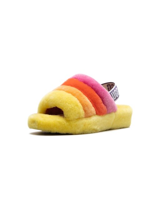 Ugg Black Fluff Yeah Slide "Pride" 1112686 Pryw" for men