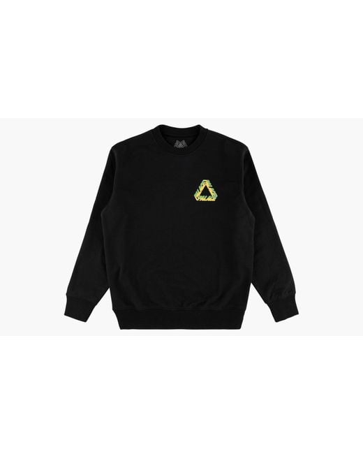 Palace Black Split P3 Crew for men