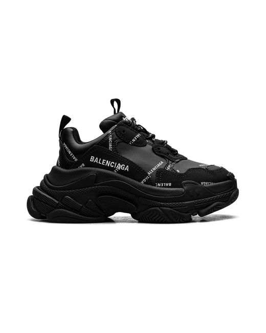 Balenciaga Black Triple S Logo" 524039 W2Fa1 1090"