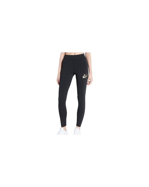 Nike Black Dri-Fit Swoosh Run 7/8 Mid-Rise Running Leggings Dq3538 010"