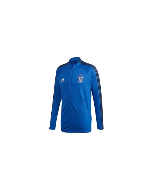 Adidas Blue San Jose Earthquakes Anthem Jacket "Master Fi1446" for men
