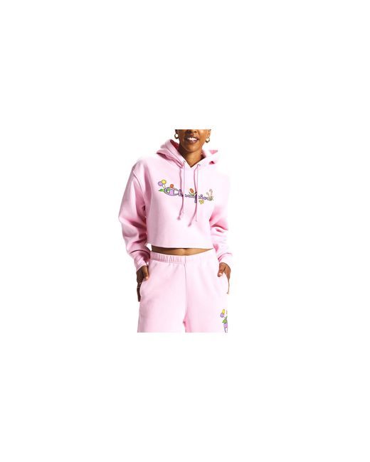 Champion Black Candy Land Reverse Weave Cropped Hoodie Candy" Wl659 590735Pkn"