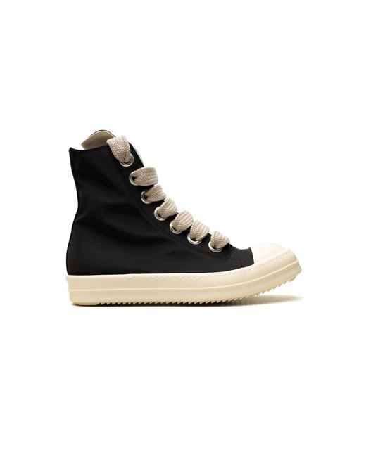 Rick Owens Black Concordians Jumbo Lace Ramones Sneaker High Canvas Milk" Du02E7818 Ncvw2 911" for men