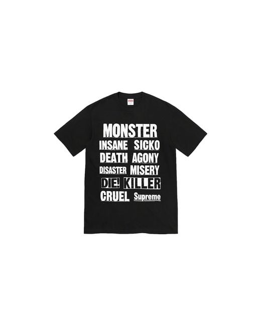 Supreme Black Monster T-Shirt "Fw21