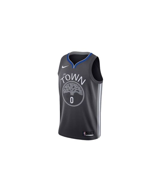 Nike Black Nba Gs Warriors D'Angelo Russell Swingman Jersey Av4639 010" for men