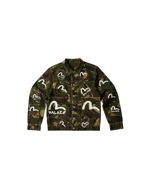 Palace Green Evisu Type One Denim Jacket P0101" for men