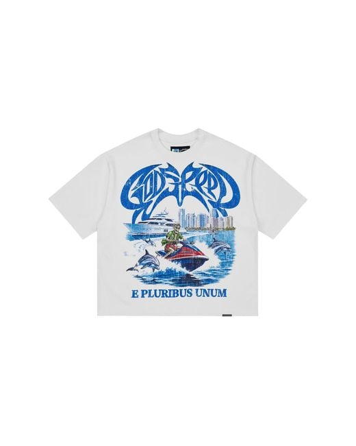 GODSPEED NEW YORK Blue Gmyc Wave Runner T-Shirt Gs317" for men