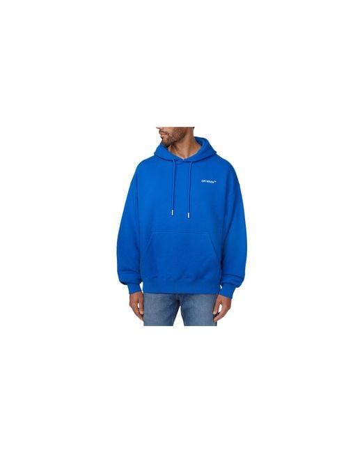 Off-White c/o Virgil Abloh Blue Classic Pullover Hoodie Ch Ow Os 00023" for men
