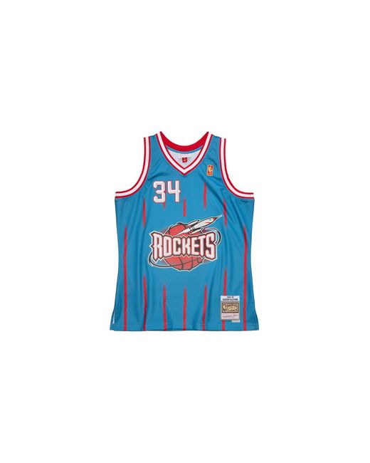 Mitchell & Ness Blue Nba Hakeem Olajuwon Reload 2.0 Swingman Jersey "1996 Houston Rockets for men