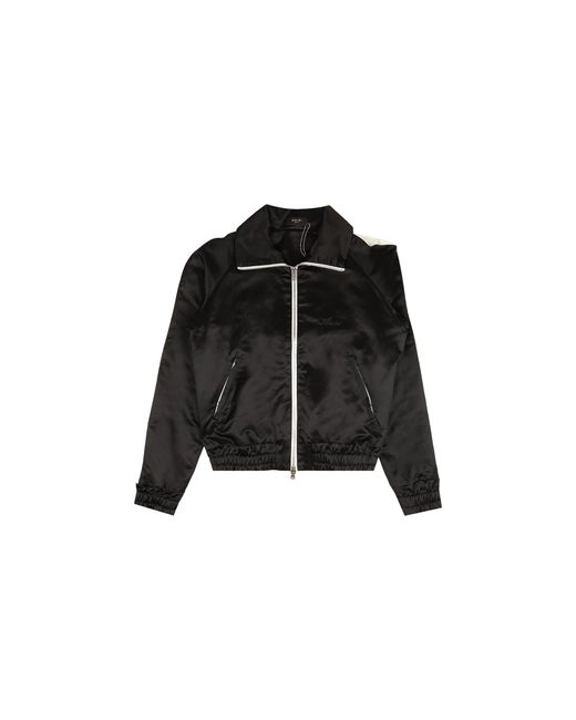 Amiri Black Full Zip Satin Track Jacket Mjt001 001" for men