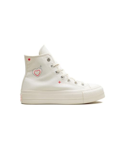 Converse Black Chuck Taylor All Star Lift Platform High "Y2K Heart" A09114C"