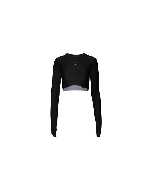 On Shoes Black Train Long Sleeve Crop 1Wf10220553"