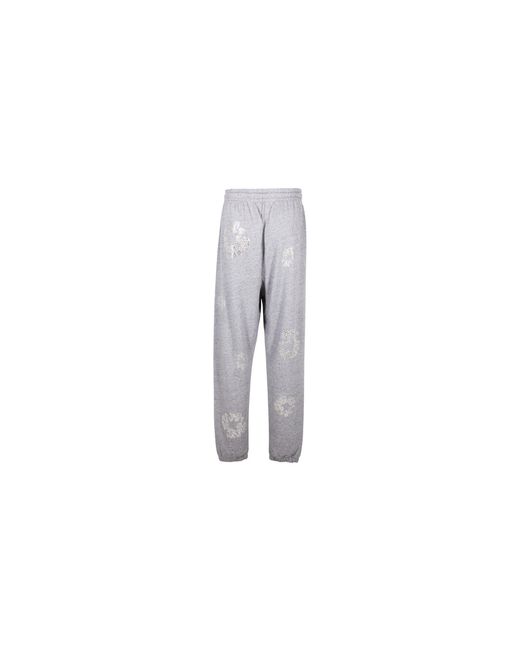 DENIM TEARS Black Cashmere Swarovski Cotton Wreath Sweatpants Dt079" for men