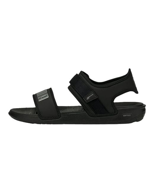 PUMA Black Softride Sandal "Castlerock" 375104 01" for men