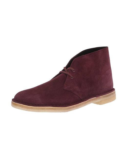 Clarks Purple Originals Desert Boot "Bordeaux Suede" 382228 Bordeaux Suede" for men
