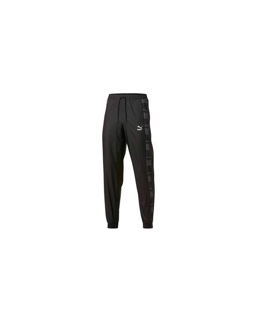 PUMA Black Checkered Woven Pants 578981 01" for men