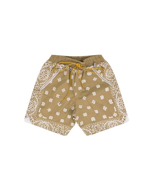 Rhude Black Bandana Shorts "Khaki" Rhss23Sh46009481 Khaki" for men