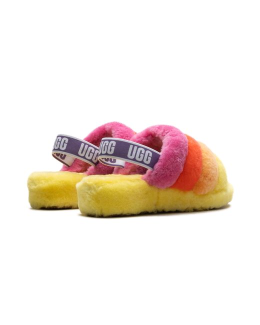 Ugg Black Fluff Yeah Slide "Pride" 1112686 Pryw" for men