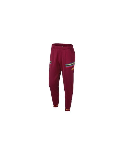 Nike Red Re-Issue Polyknit Jogger Pants "Burgundy" Ar1964 677" for men
