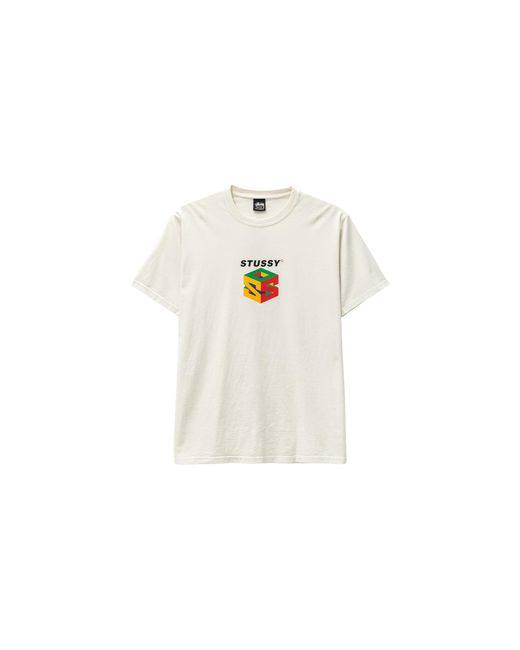 Stussy Black S64 Pigment Dyed Short Sleeve T-Shirt "Natural" Stus455" for men