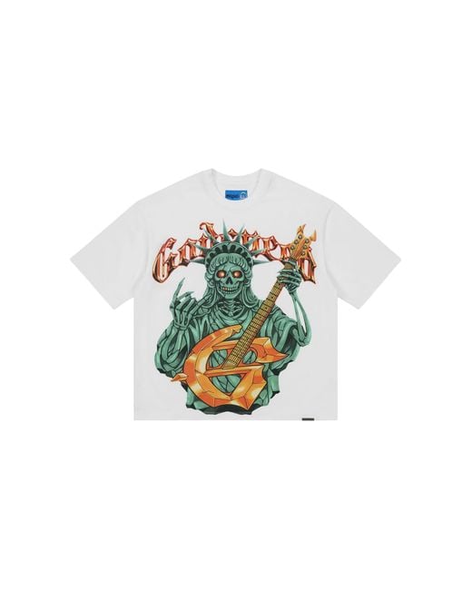 GODSPEED NEW YORK Black Liberty Rock T-Shirt Gs296" for men