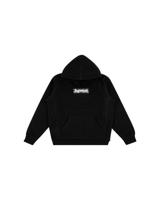 Supreme Black Bandana Box Logo Hoodie "Fw19" Su8357"